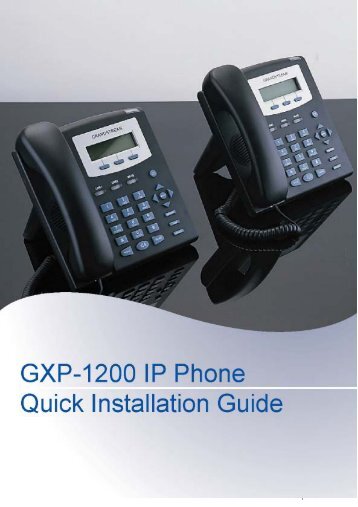 GXP1200 Quick Installation Guide - Grandstream Networks