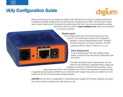 Digium IAXy S101I Installation Guide - Soho66