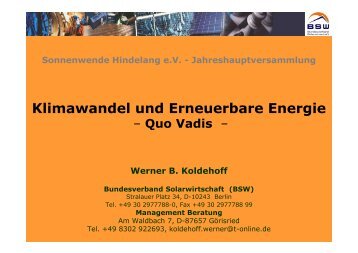 Vortrag von Werner Koldehoff anlässlich der ...