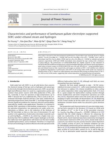 Journal of Power Sources Characteristics and performance of ...