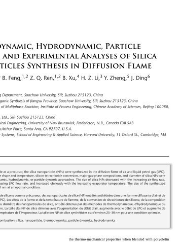 Thermodynamic, hydrodynamic, particle dynamic, and experimental ...