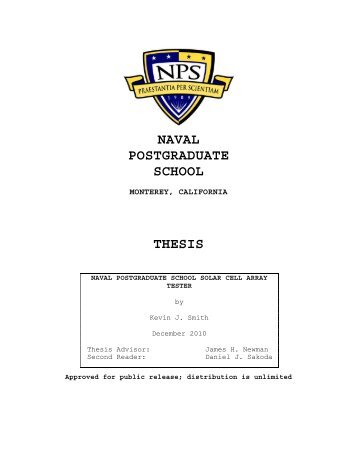 Naval Postgraduate School Solar Cell Array Tester - SSAG - Naval ...