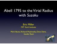 Abell 1795 to the Virial Radius - MIT Kavli Institute for Astrophysics ...