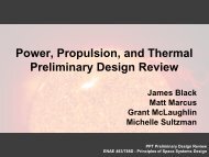 Power, Propulsion, and Thermal Preliminary Design Review