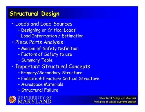 MARYLAND Structural Design