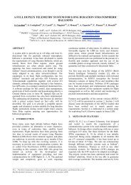 a full duplex telemetry system for long duration stratospheric ... - ESA