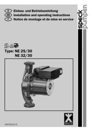 Type: NE 25/30 Type: NE 32/30 - SPECK-Pumpen
