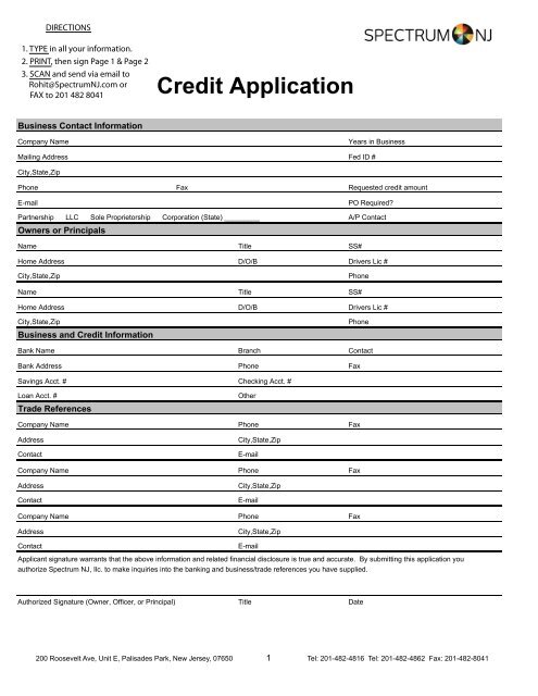 Customer Credit Application Template from img.yumpu.com
