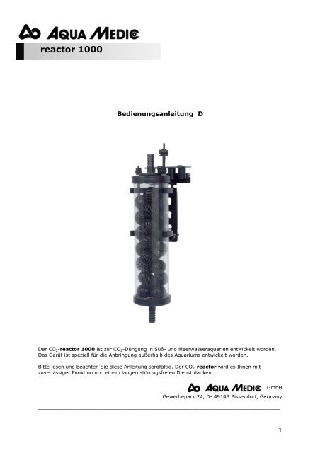 reactor 1000-manual .pdf - Aqua Medic