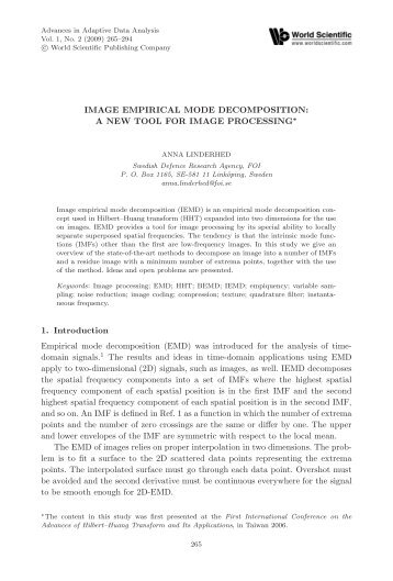 IMAGE EMPIRICAL MODE DECOMPOSITION: A NEW TOOL FOR ...