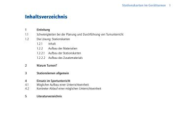 Inhaltsverzeichnis - sportfachbuch.de