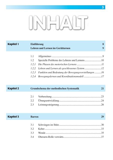 Kapitel 1 Einführung 8 Lehren und Lernen im ... - sportfachbuch.de