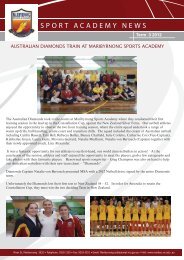 Term 3 2012 - Maribyrnong Sports Academy @ Maribyrnong College