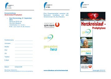 Herzkreislauf-Prophylaxe Schwimmen, Bludenz - Sportunion ...