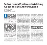 Software- und Systementwicklung für technische Anwendungen