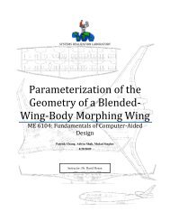 Parameterization of the Geometry of a Blended-Wing-Body ...