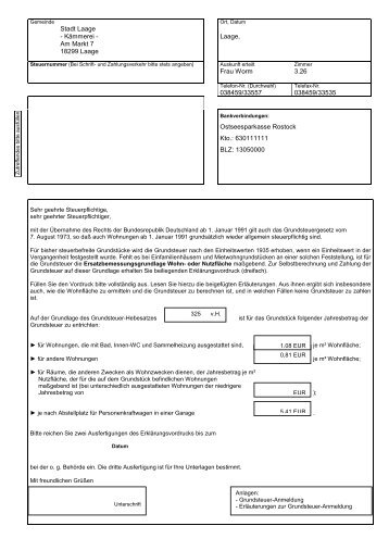 Ersatzbemessung stadt - Stadt Laage