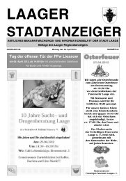 STADTANZEIGER - Stadt Laage