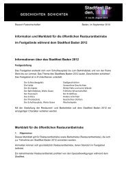 Merkblatt Restaurant Stadtfest Baden 2012