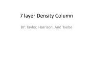 7 layer Density Column