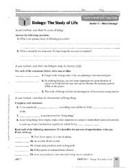 Biology: The Study of life - Staff Portal Camas School District