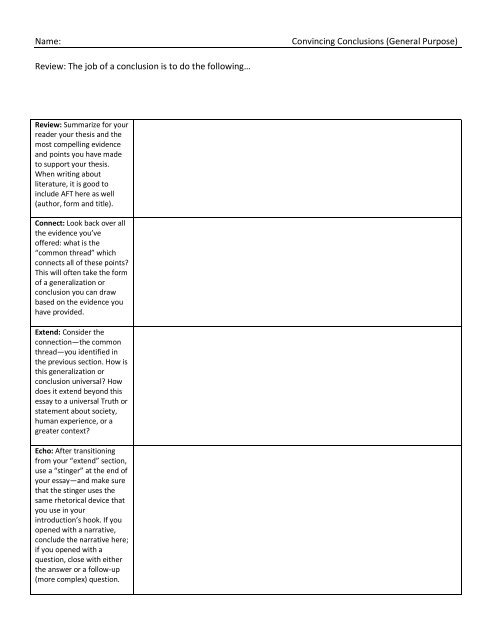 General Conclusion form (.pdf)