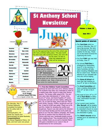 elementary school newsletters