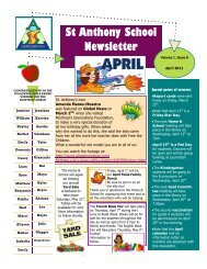 St Anthony School Newsletter - St. Anthony Elementary School ...