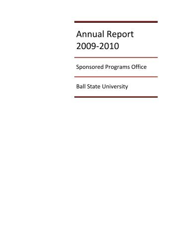 Annual Report 09-10.pdf - Ball State University