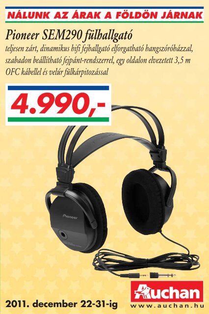Pioneer SEM290 fülhallgató - Auchan