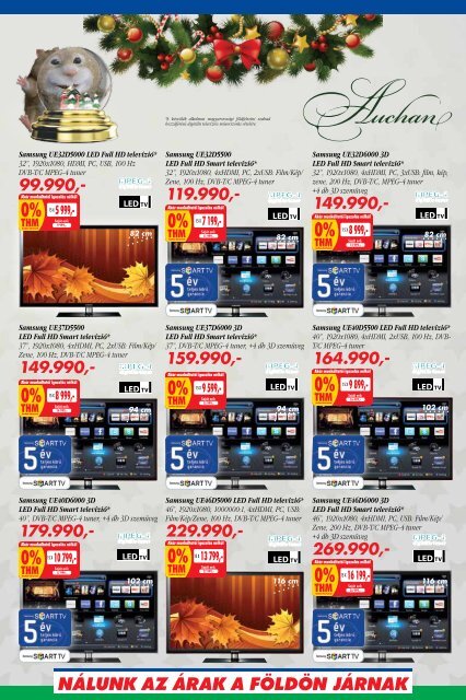 Samsung UE40D6500 3D Full HD Smart LED-televízió* 40 ... - Auchan