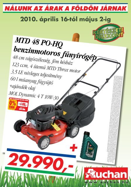 MTD 48 PO-HQ benzinmotoros fűnyírógép - Auchan