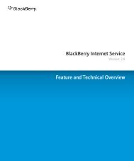 BlackBerry Internet Service Feature and Technical Overview