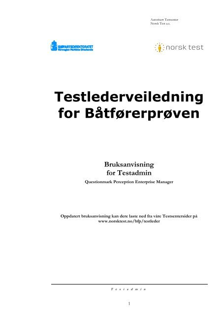 Brukerdokumentasjon TestStation Admin - Datakortet as