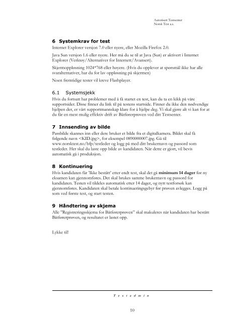 Brukerdokumentasjon TestStation Admin - Datakortet as