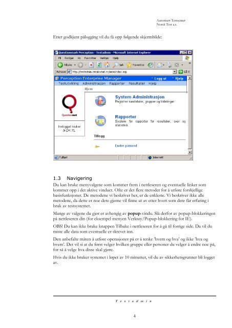 Brukerdokumentasjon TestStation Admin - Datakortet as