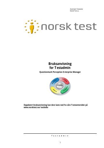 Bruksanvisning for Testadmin - Datakortet as
