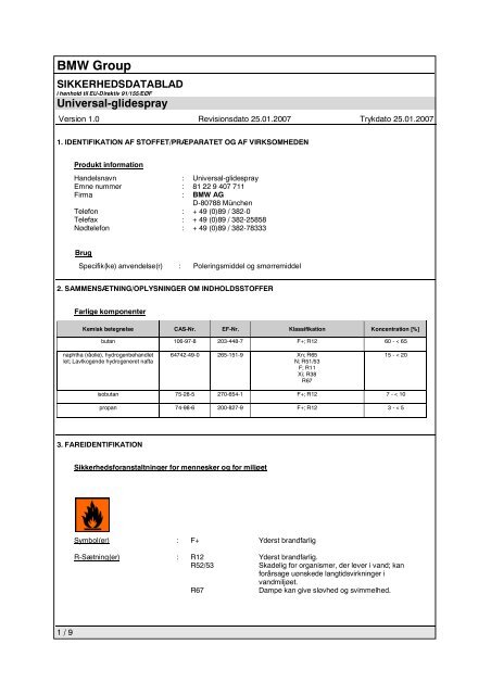 Sikkerhedsdatablad - Schmiedmann