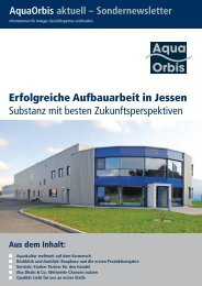 Erfolgreiche Aufbauarbeit in Jessen Substanz mit ... - bei Aquaorbis