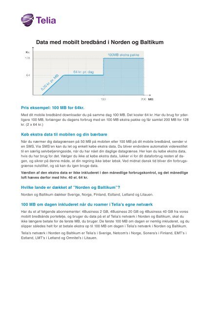 Udlandspriser erhverv Priser og zoner - Telia