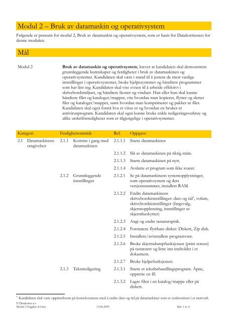SuperOffice Mal - Datakortet as