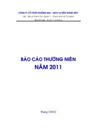 Báo cáo thường niên năm 2011 - Ben Thanh TSC