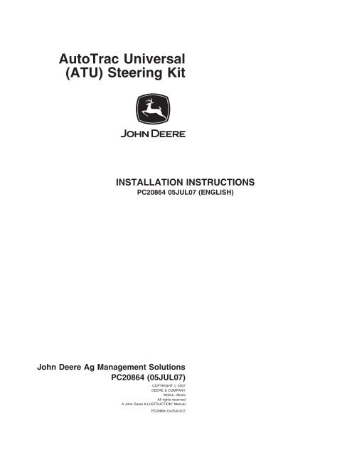 AutoTrac Universal (ATU) Steering Kit - StellarSupport - John Deere