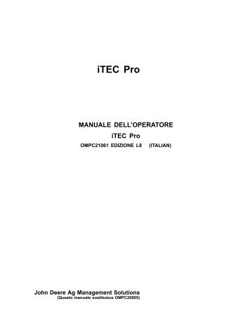 iTEC Pro - StellarSupport - John Deere