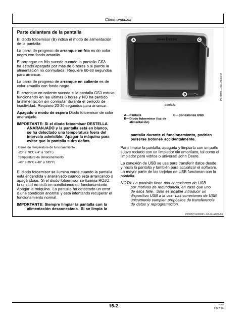 Pantalla GreenStar 2630 - StellarSupport - John Deere