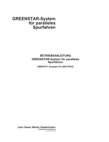 GREENSTAR-System fu¨r paralleles Spurfahren - StellarSupport ...