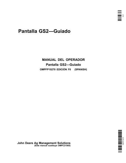 Pantalla GS2—Guiado - StellarSupport - John Deere