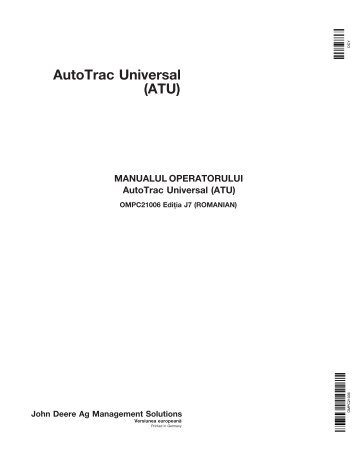 AutoTrac Universal (ATU) - StellarSupport - John Deere