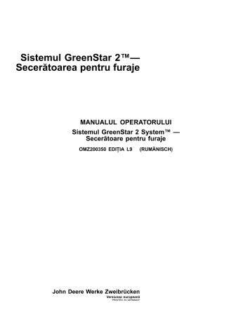 Sistemul GreenStar 2 - StellarSupport - John Deere