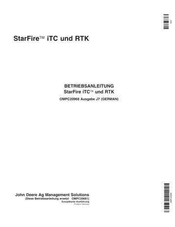 StarFire™ iTC und RTK - StellarSupport - John Deere